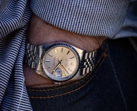 rolex med jeans